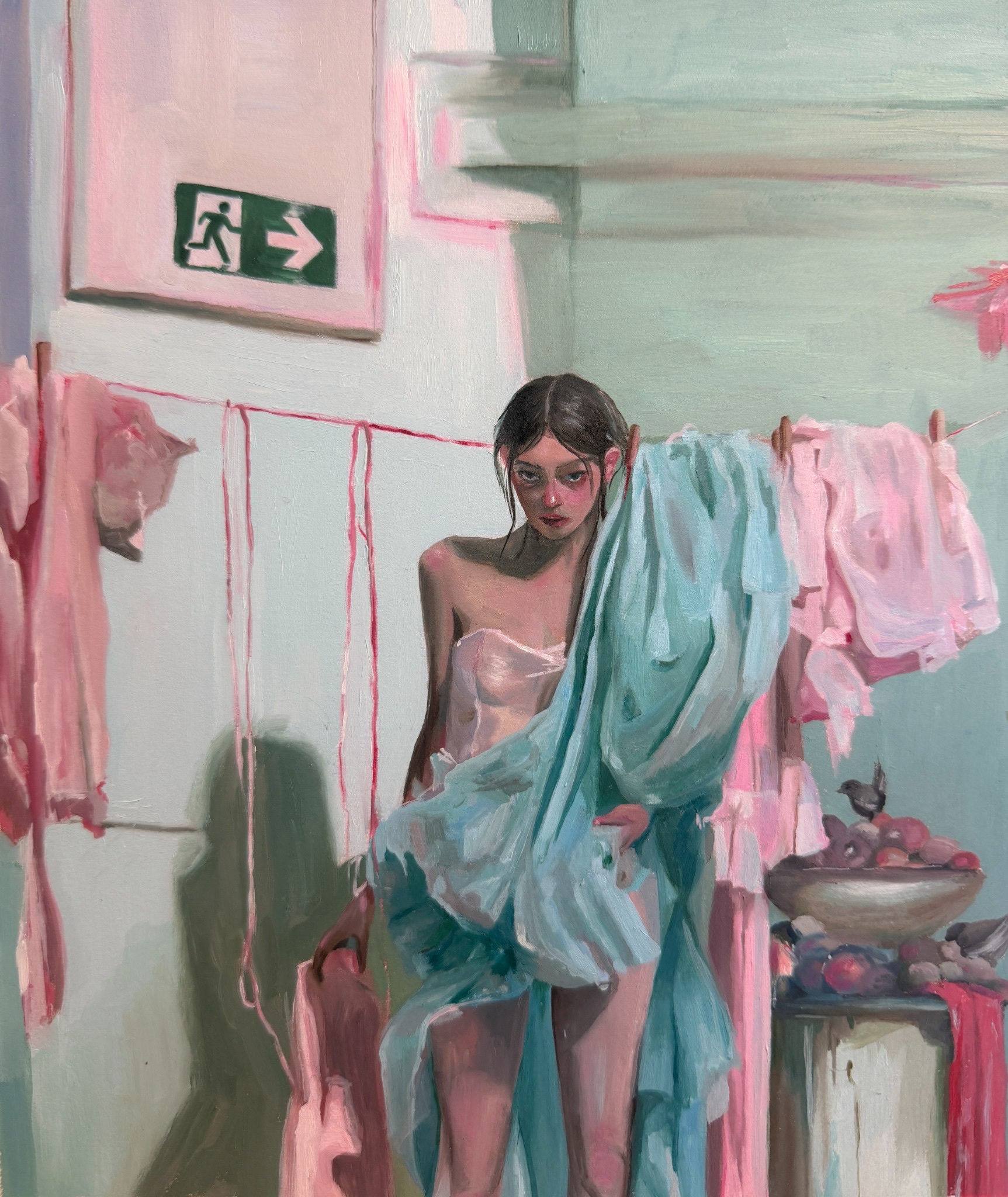 Still Here, an oil painting by Viktoriia Levina